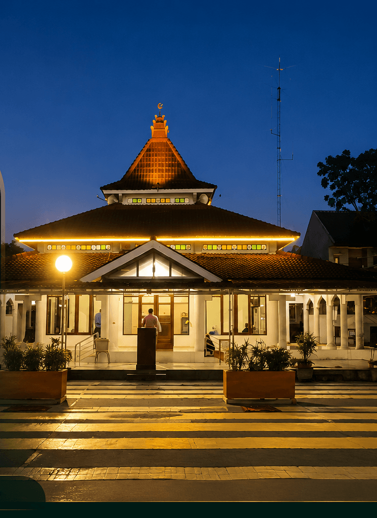 Masjid Muhajirin GTA pada malam hari